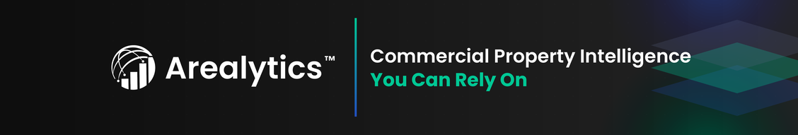 Arealytics LinkedIn banner, near-black ground
