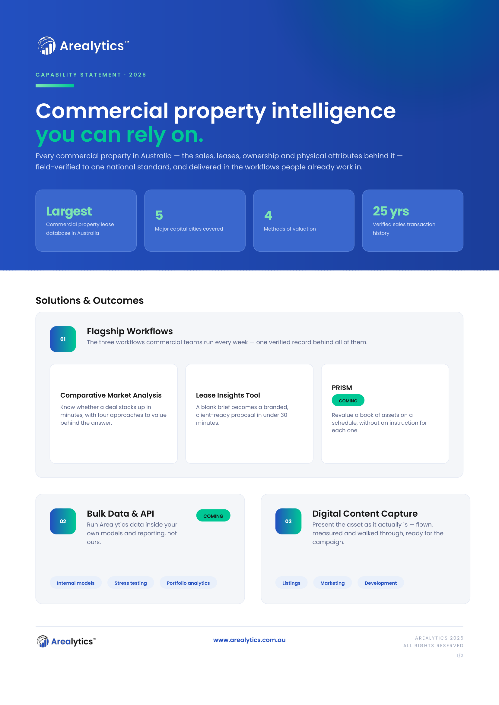 Page 1 — Commercial property intelligence you can rely on